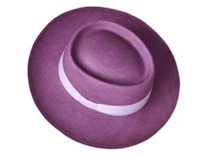 Sombrero de paja toquilla púrpura